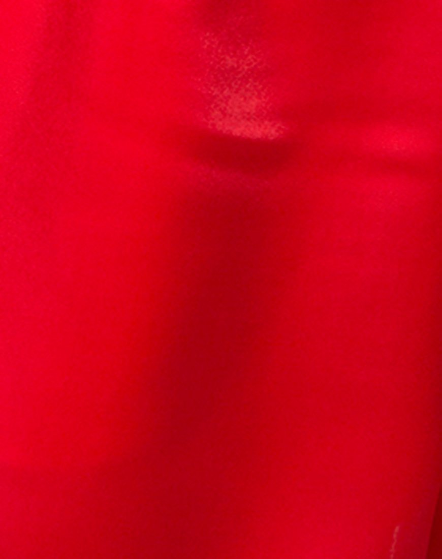 Image of Lozay Cutout Playsuit in Satin Red