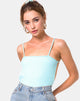 Image de Lucia Bodice in Ribbed Powder Blue