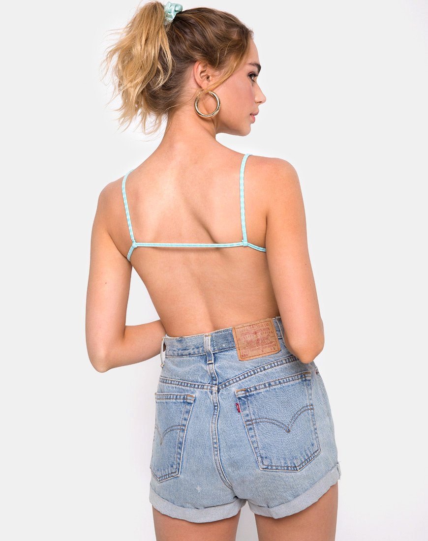 Image de Lucia Bodice in Ribbed Powder Blue