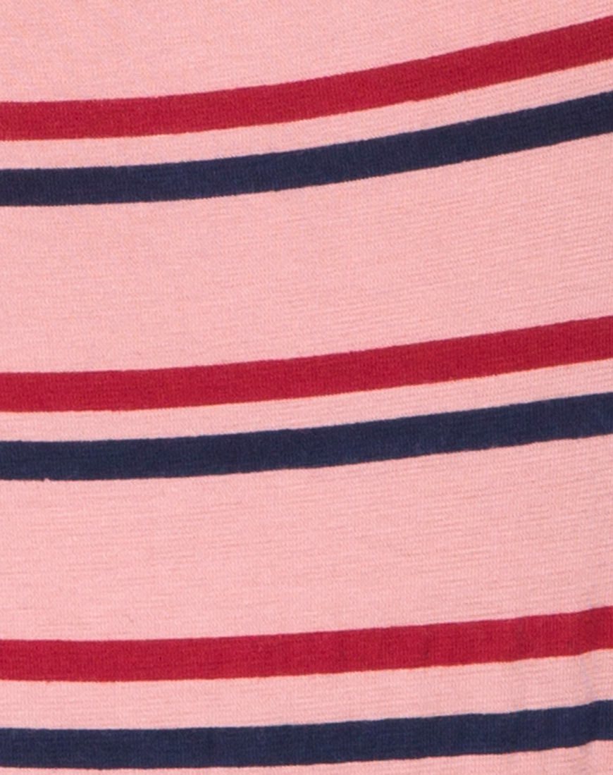 Image de Lucia Bodice in 70s Stripe Pink Horizontal