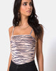 Image du corsage Lucia en velours Golden Tiger