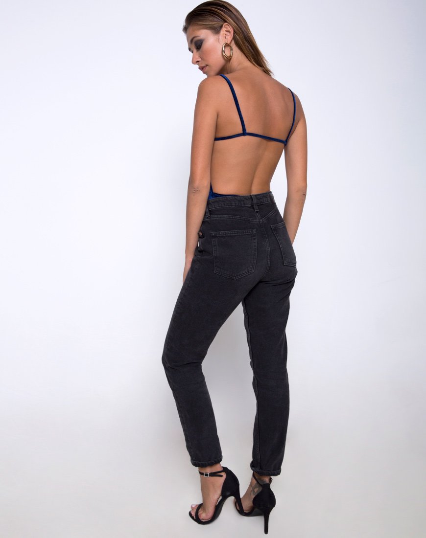 Image de Lucia Bodice in Velvet Navy
