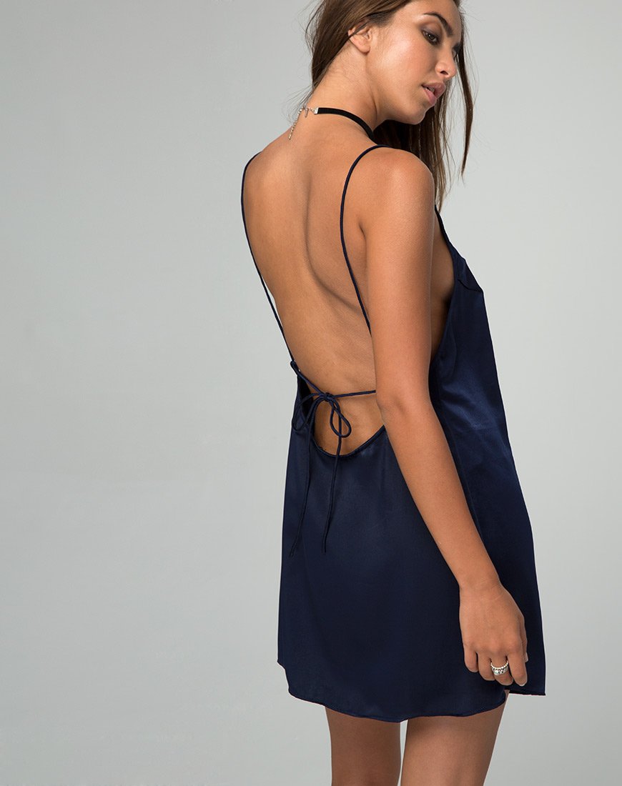 Image de Lucille Slip Dress in Navy