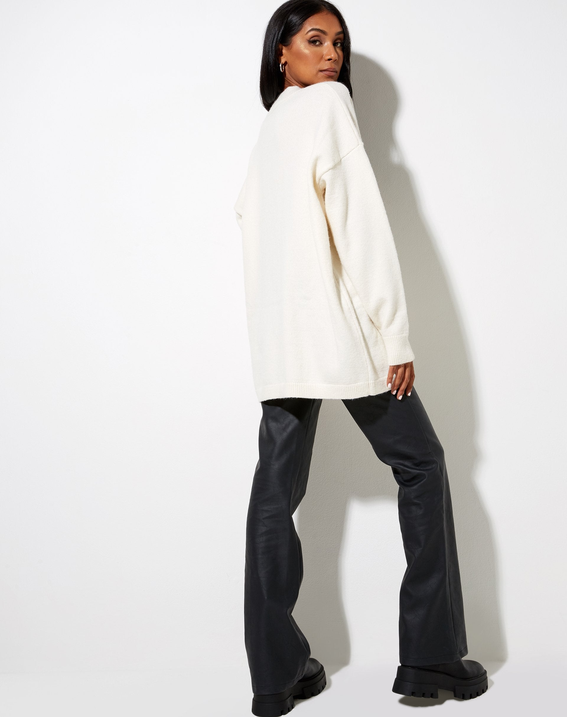 Image de Lulees Jumper en tricot Ivoire Chérubin Noir