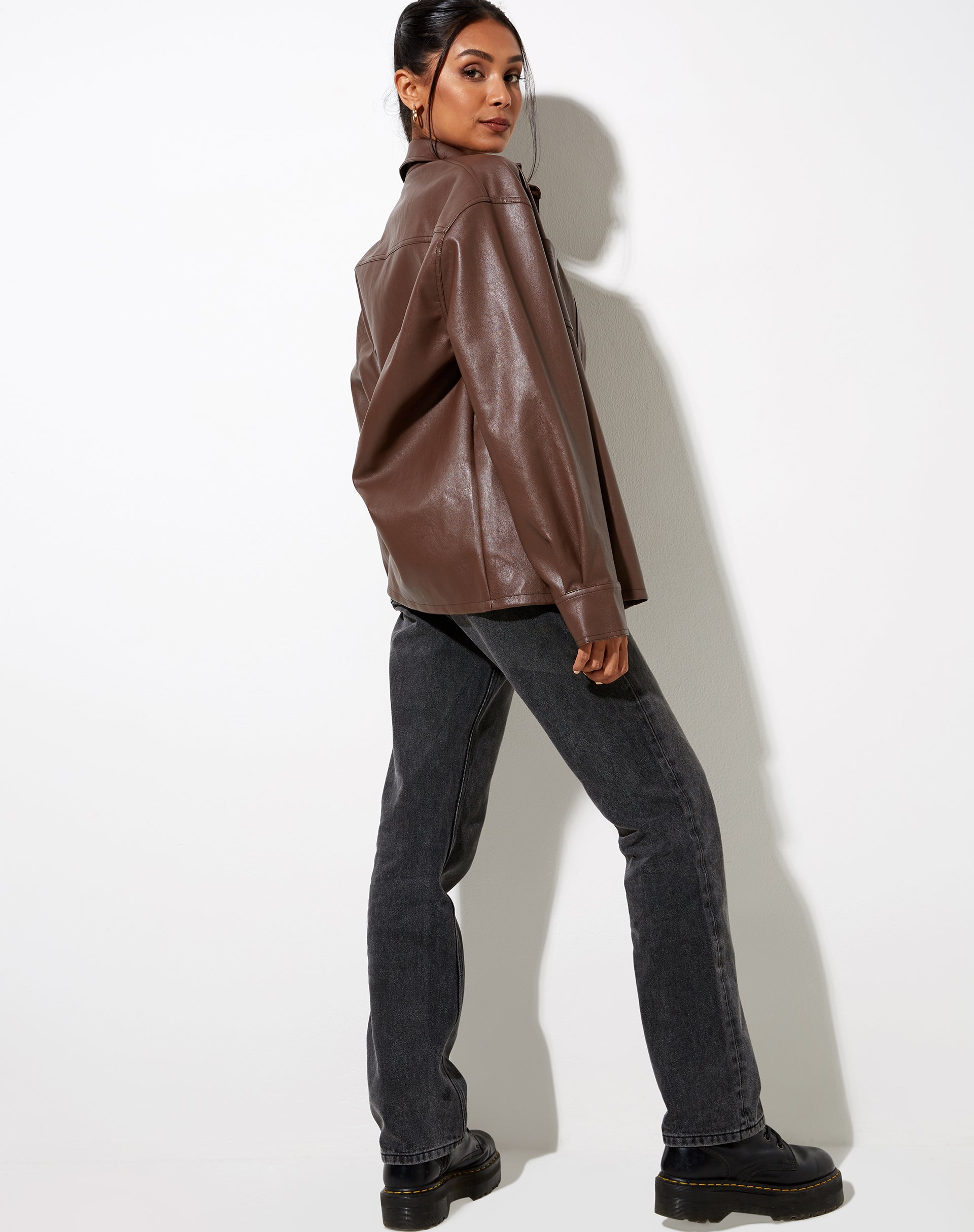 Image de la chemise Lumberjack en Pu Brown