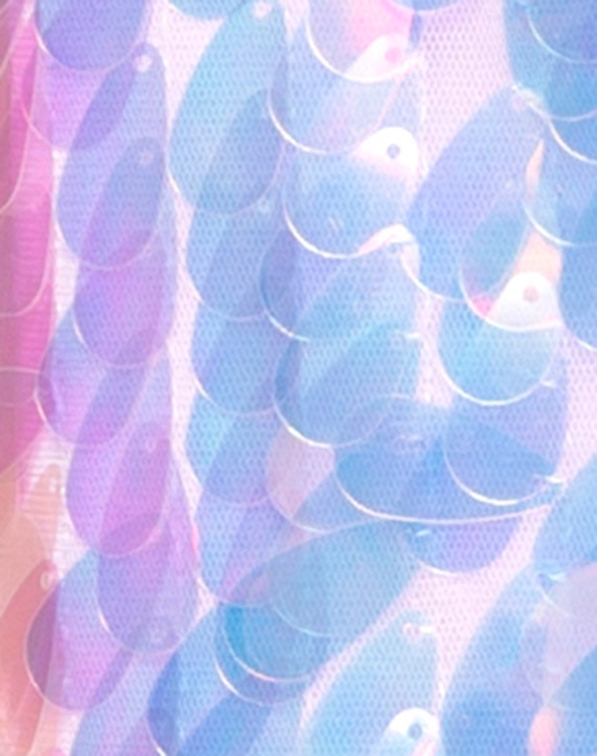 Image de Luna Slip Dress in Opal Unicorn Sequin Pink