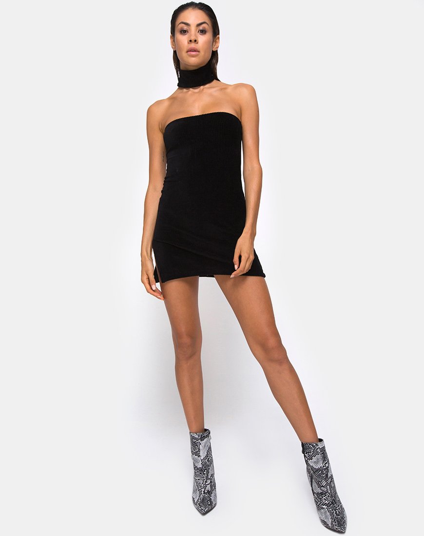 Image de Luste Bodycon Dress in Rib Black