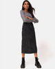 Image de Lyra Midi Skirt in Black Stone Wash