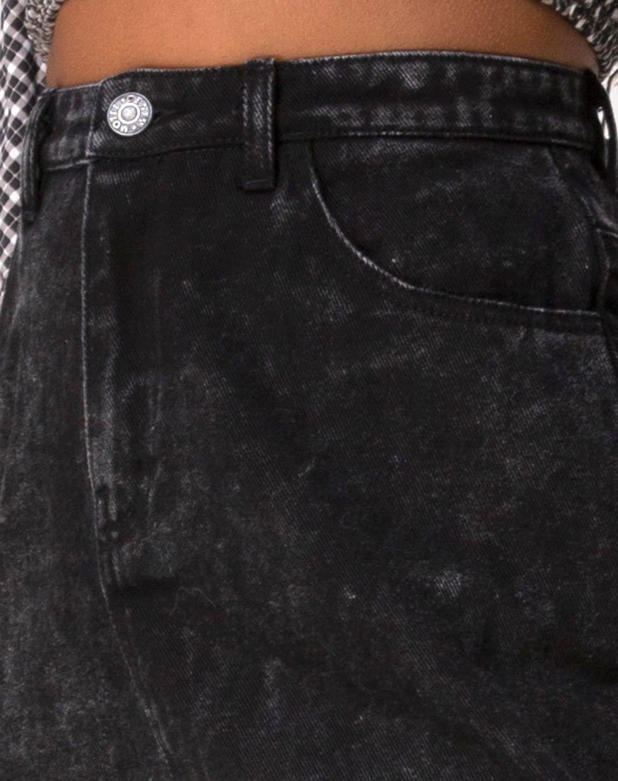 Image de Lyra Midi Skirt in Black Stone Wash