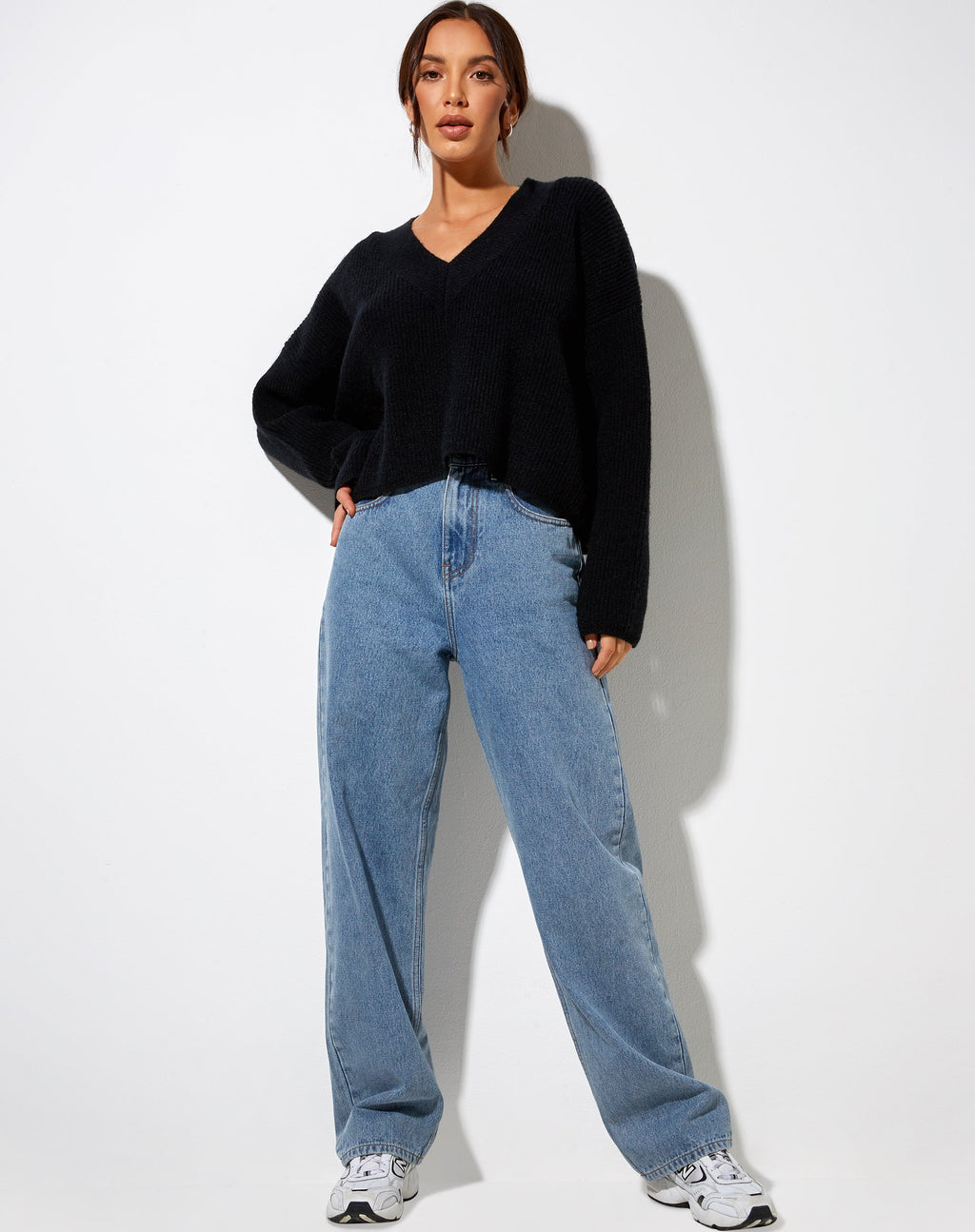 Pull Mabel en tricot noir