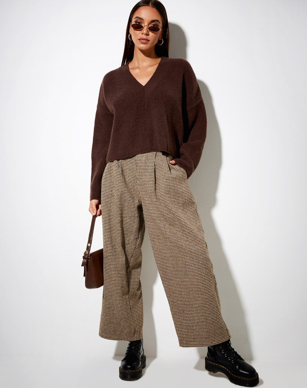 Pull Mabel en maille Choco Brown