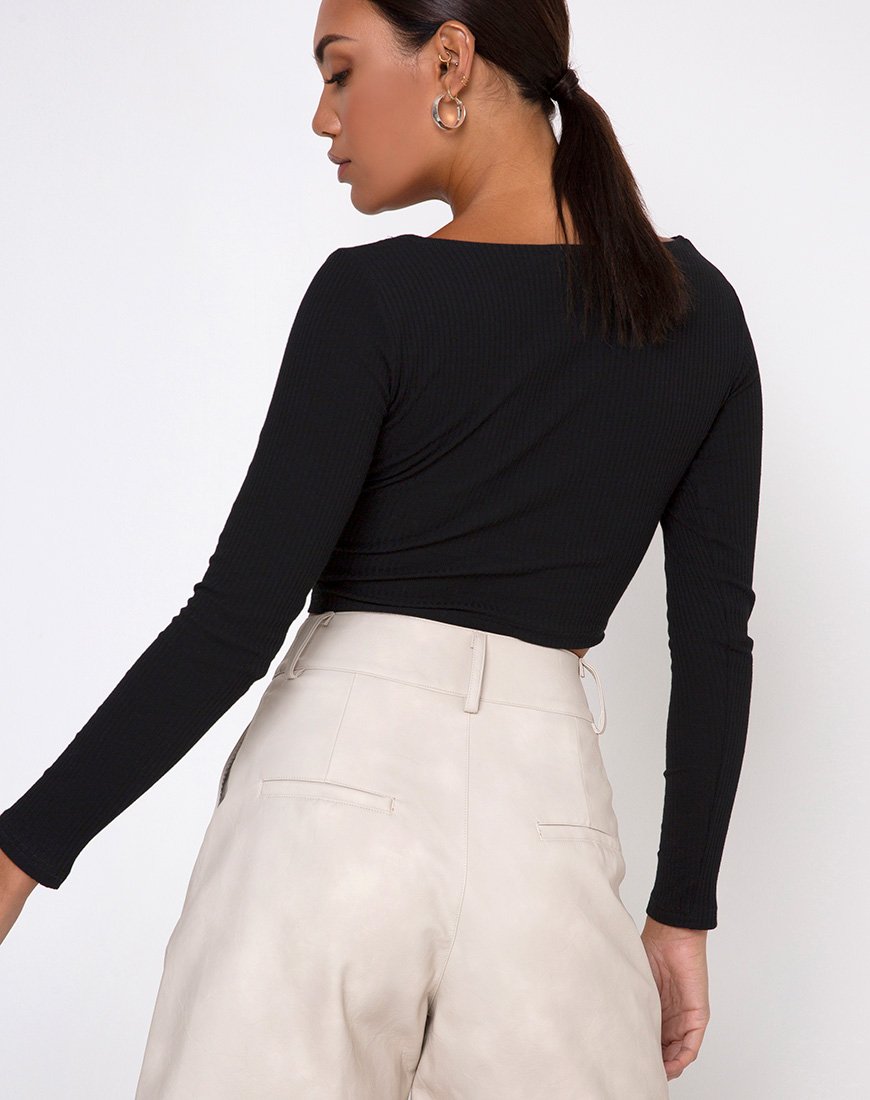 Image de Maby Crop Top Rib Black