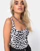Image de Mahi Bodice in Mono Animal Grey and White