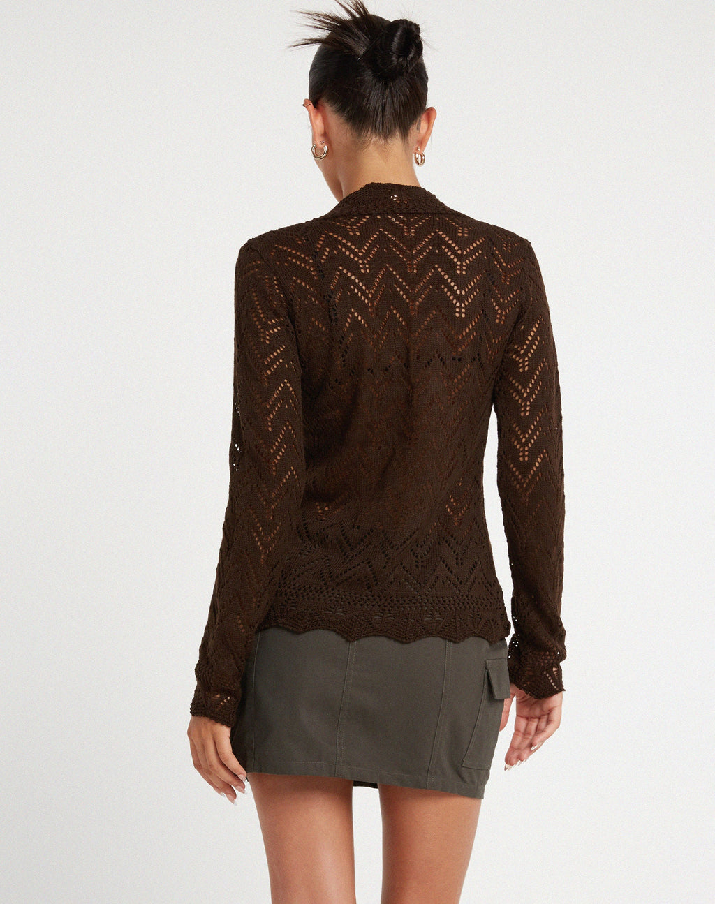 Caraco Mahina en tricot brun chocolat