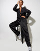 Image du pantalon Sakila en satin noir