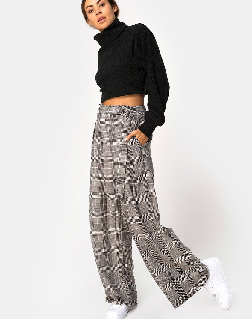 Image of Majustie Highwaist Trouser in Charles Check Grey