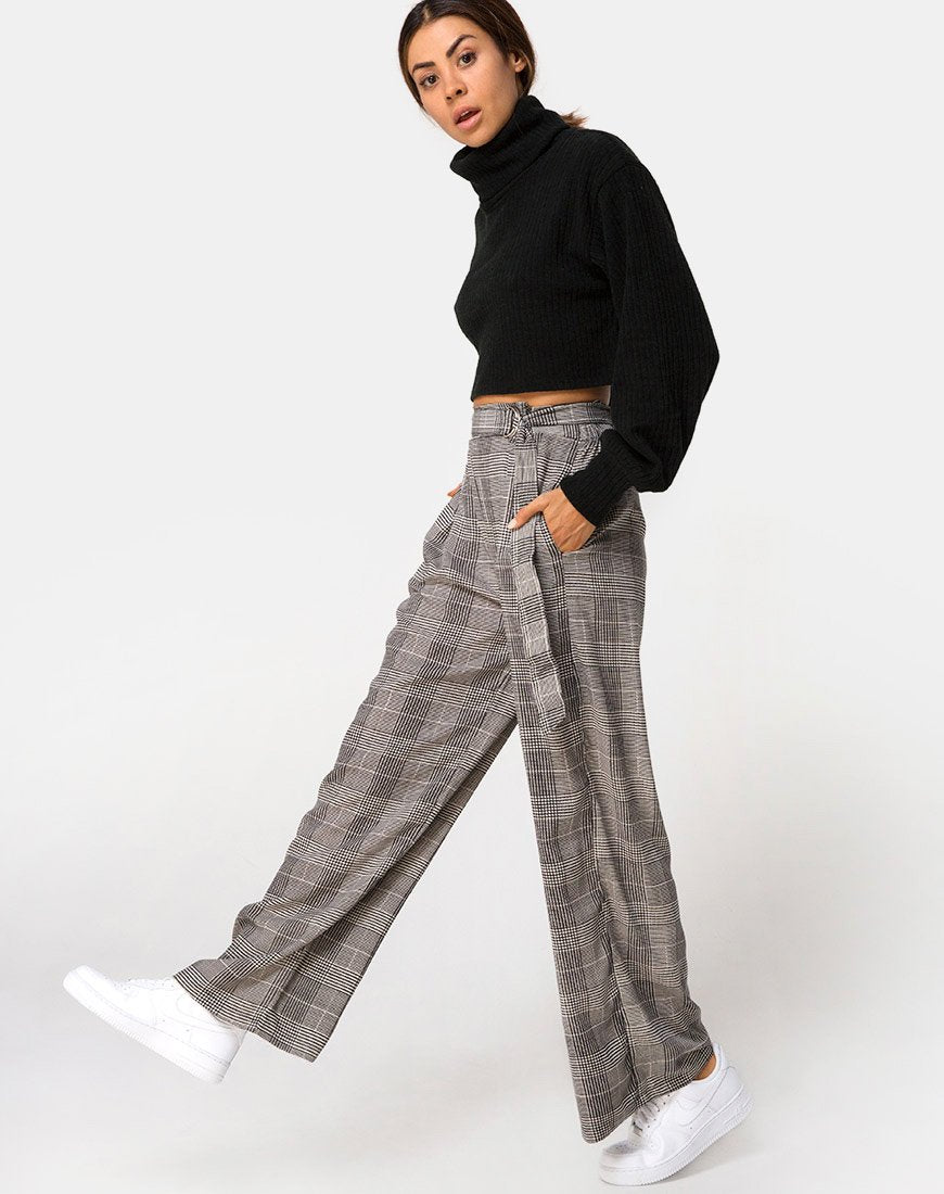 Image of Majustie Highwaist Trouser in Charles Check Grey