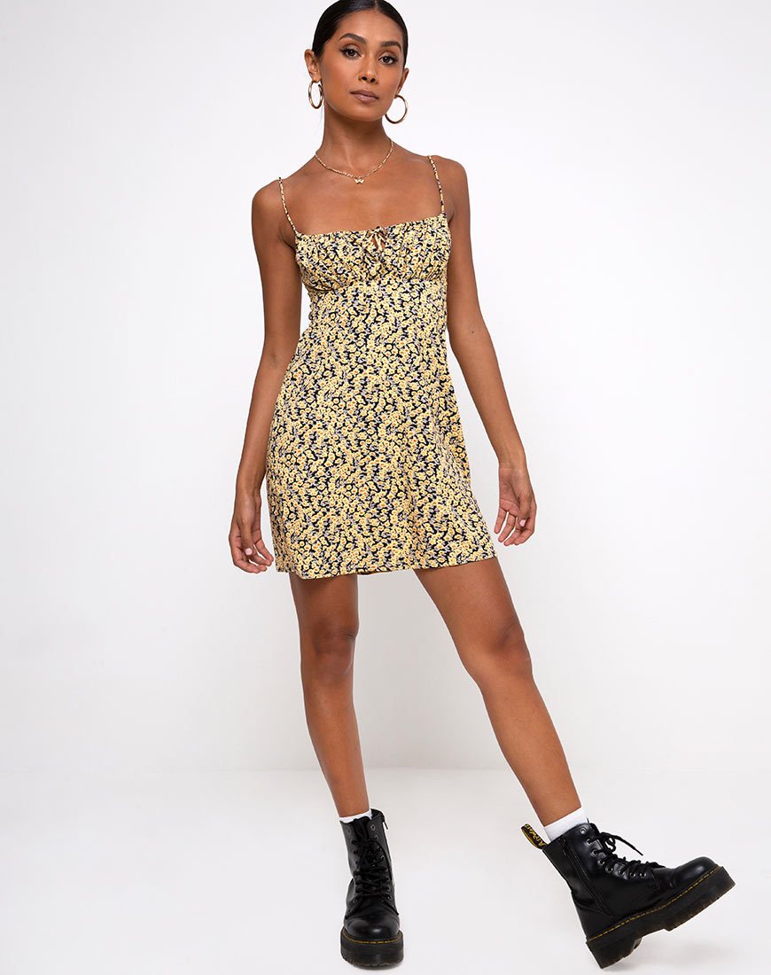 Image de Mala Slip Dress in Mini Bloom Yellow