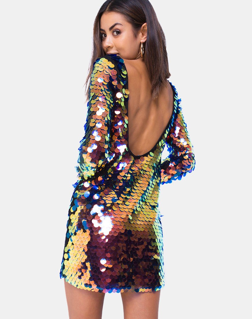 Mini robe Malia en paillettes fruits du dragon