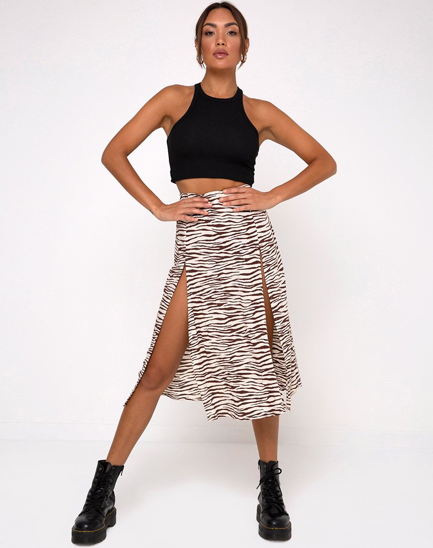 Jupe midi Malika, Easy Tiger Cocoa