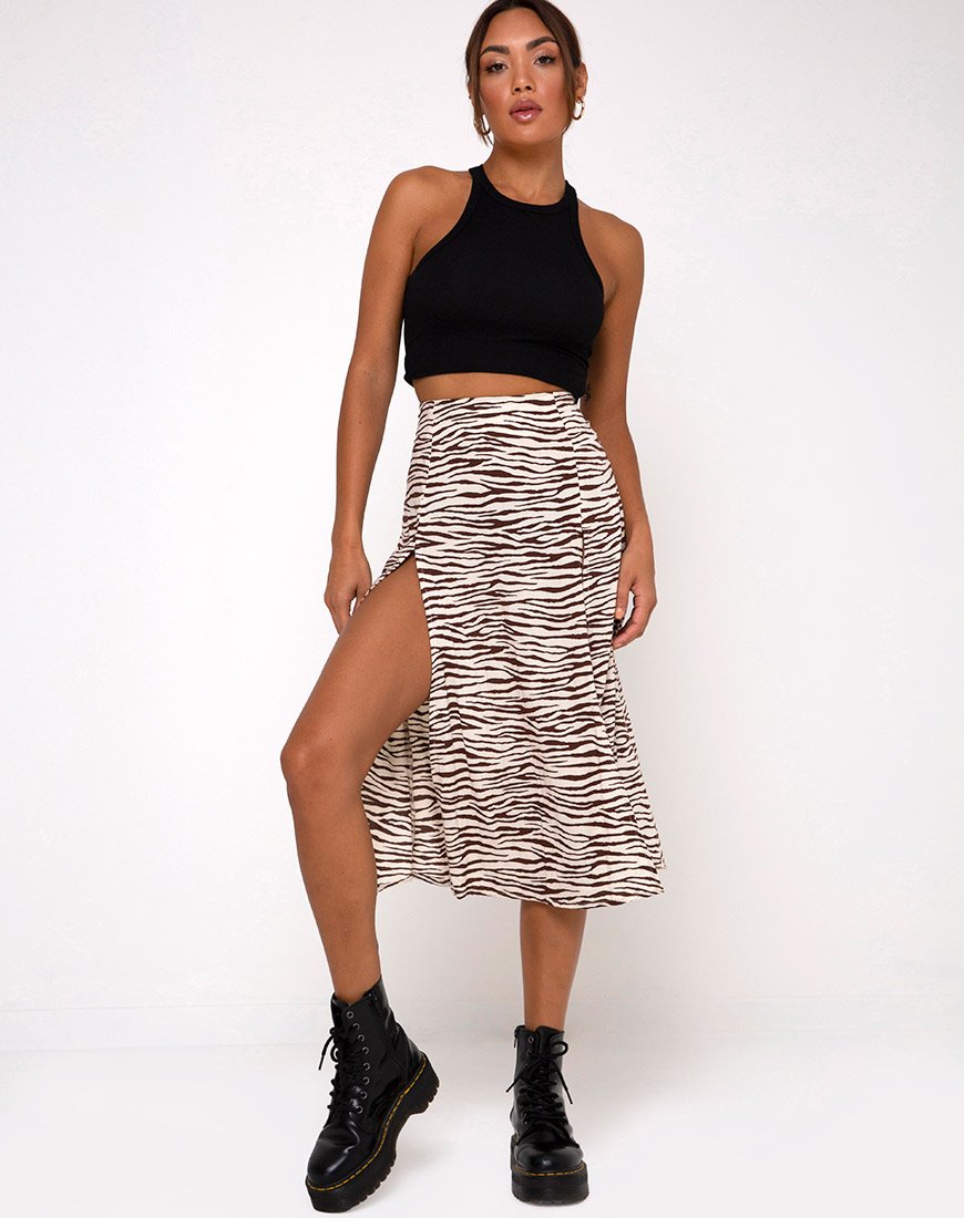 Image de la jupe midi Malika, Easy Tiger Cocoa