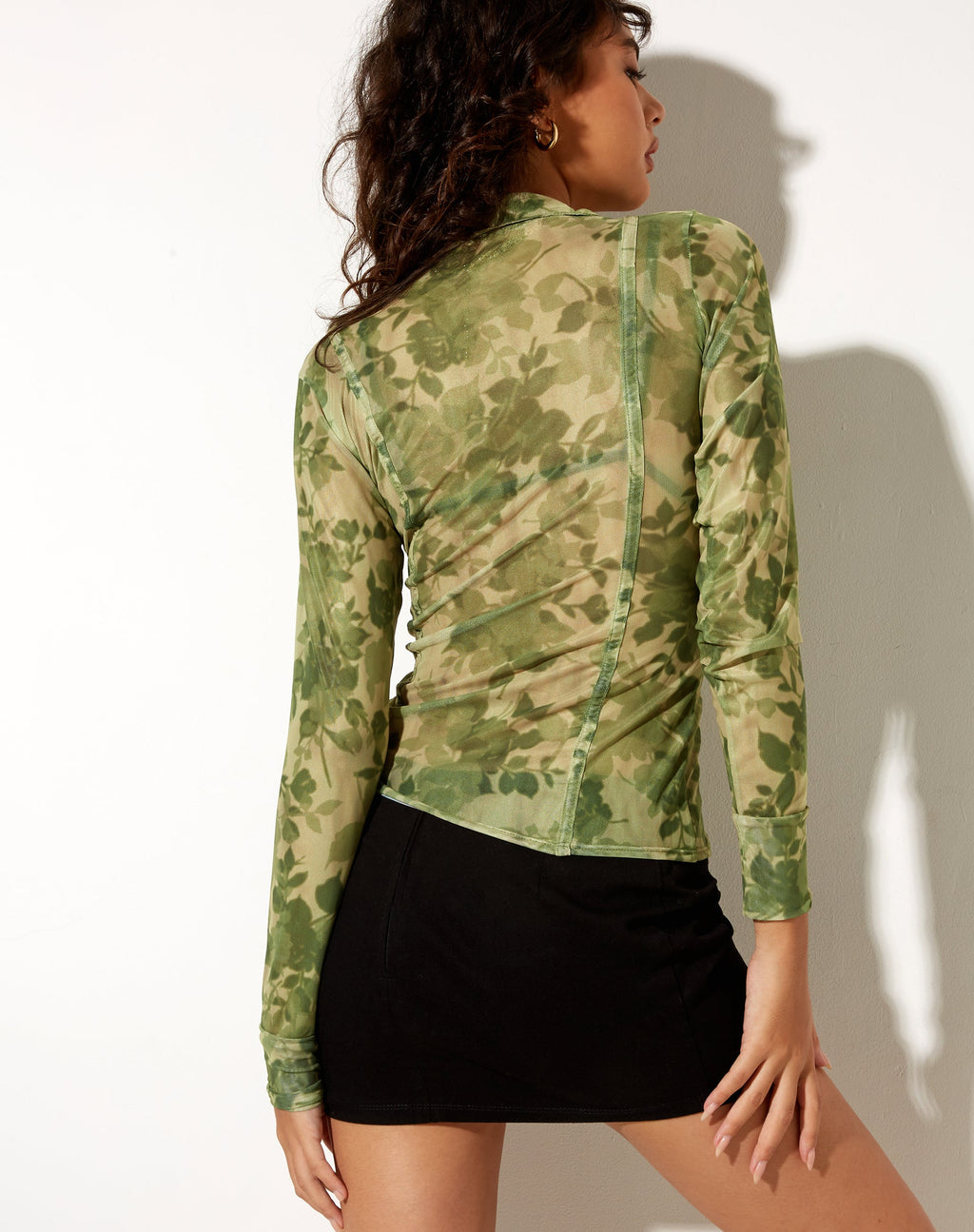 Chemise Mally, fleurs floues