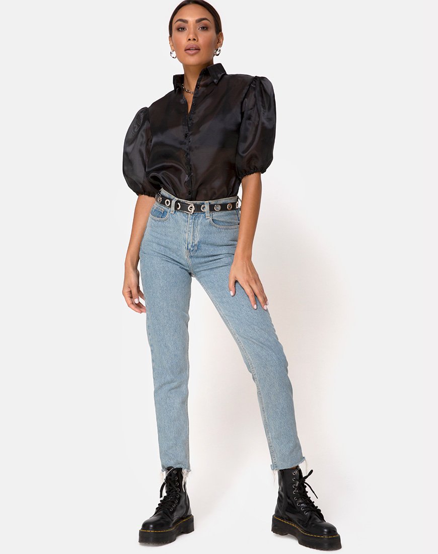 Image de Maloney Blouse in Organza Black