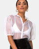 Image de Maloney Blouse in Organza White