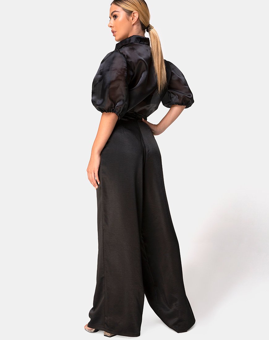 Image de Mara Trouser in Satin Black