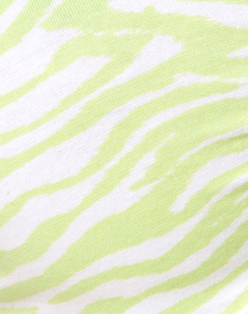Image de Malz Crop Top in Classic Zebra lime