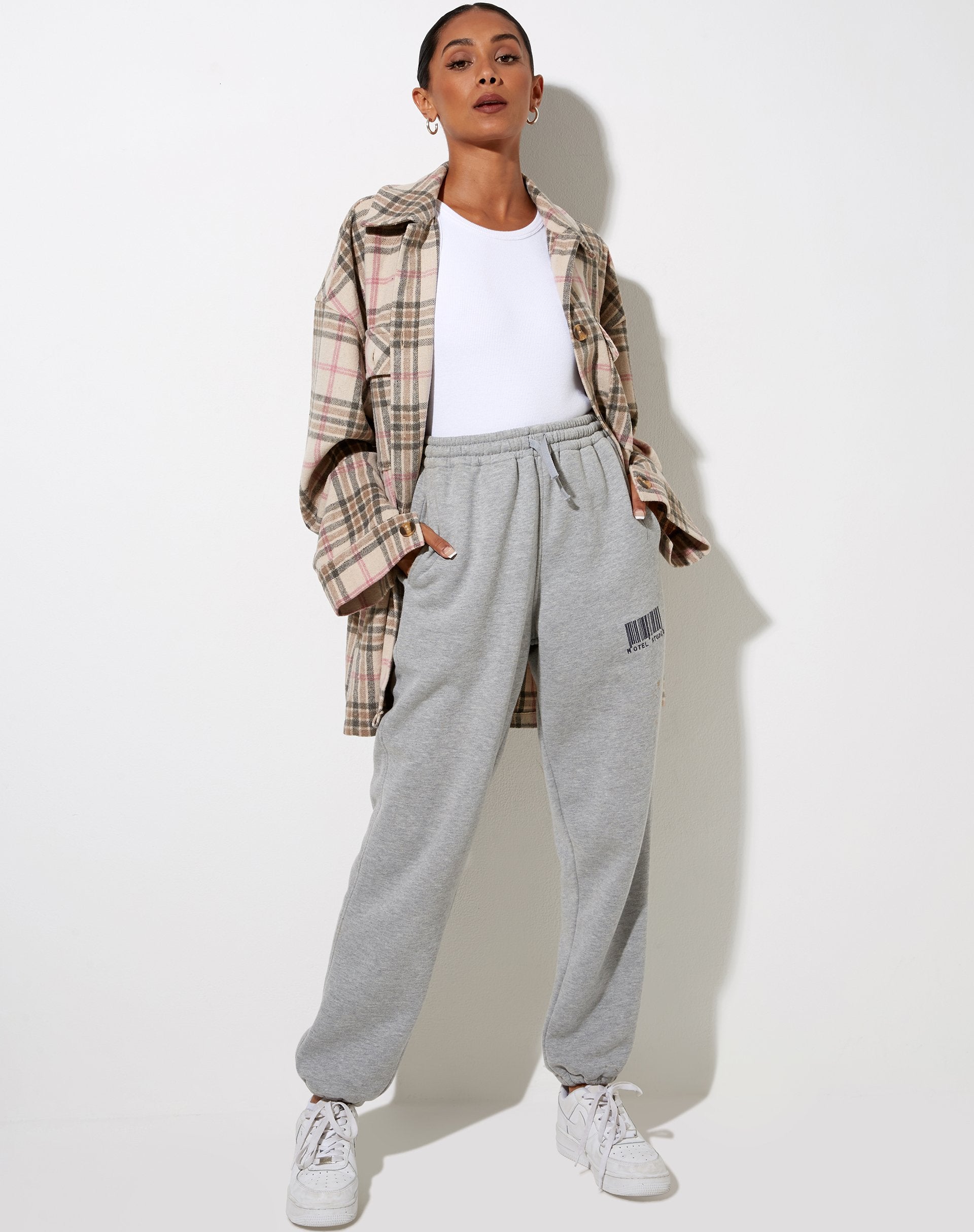 Image de la chemise Marcel à gros carreaux rose blanc tan