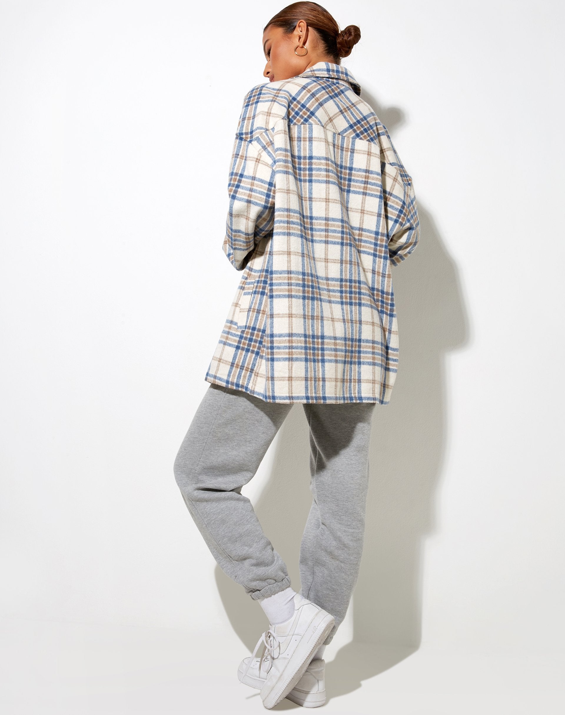 Image de la chemise Marcel à gros carreaux Blanc Bleu Tan