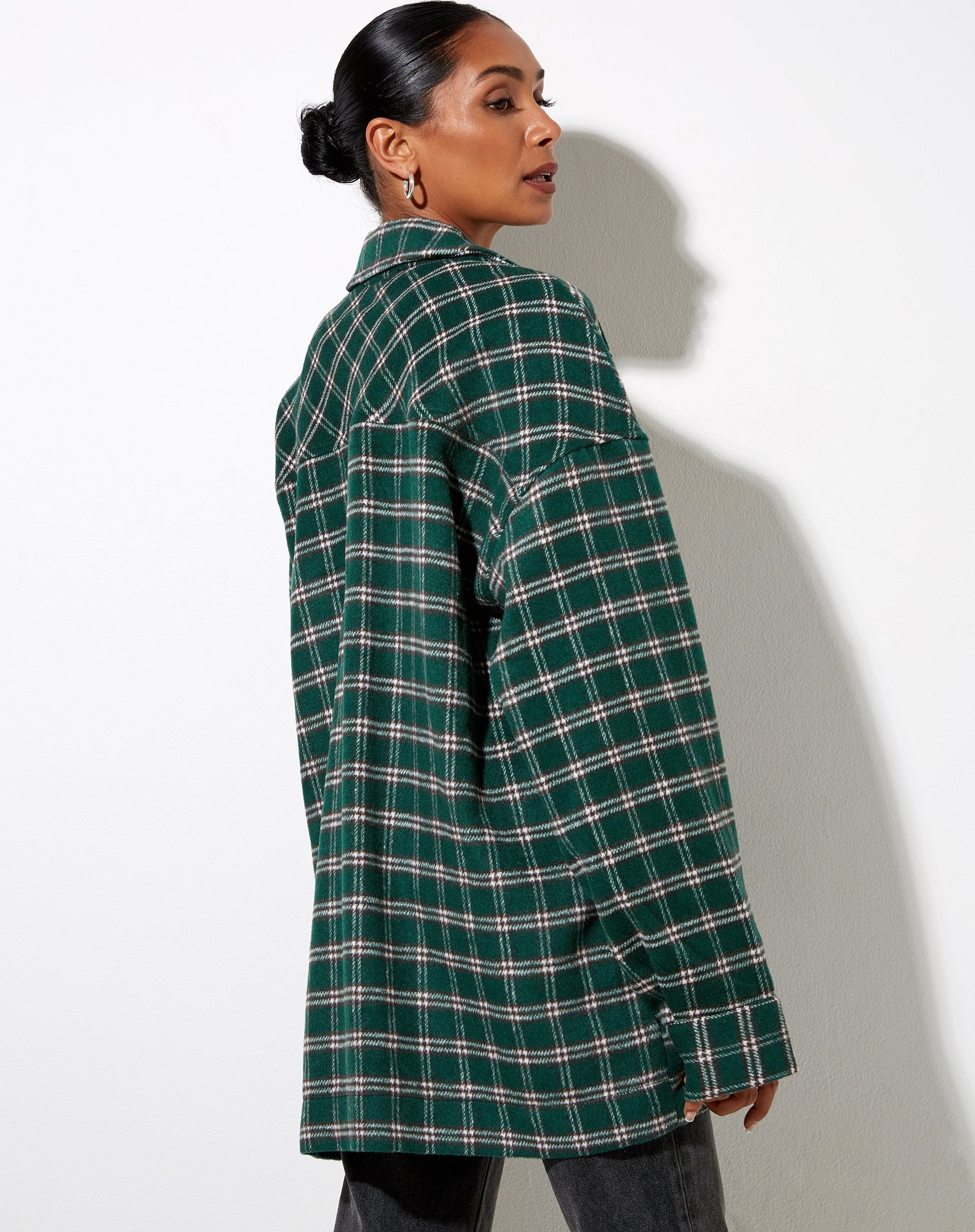 Image de la chemise Marcel à carreaux noir et vert