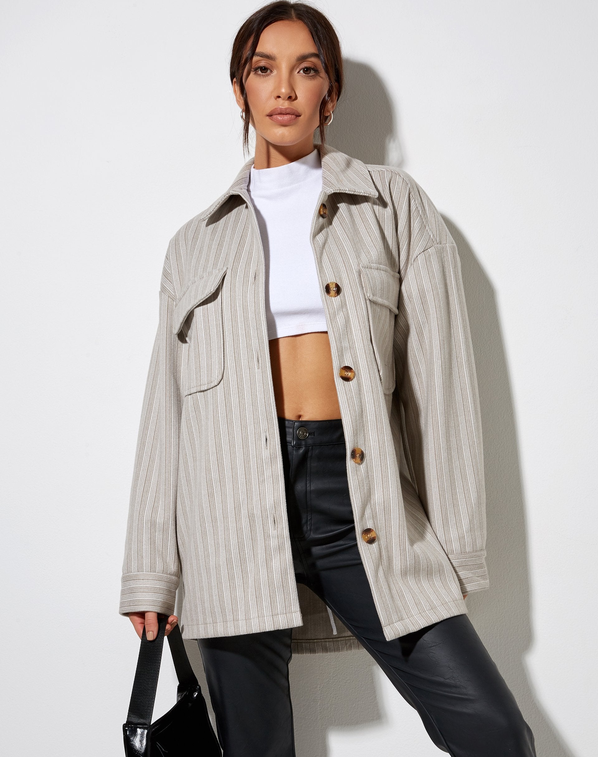 Image de Marcella Shirt in Stripe Tonal Grey