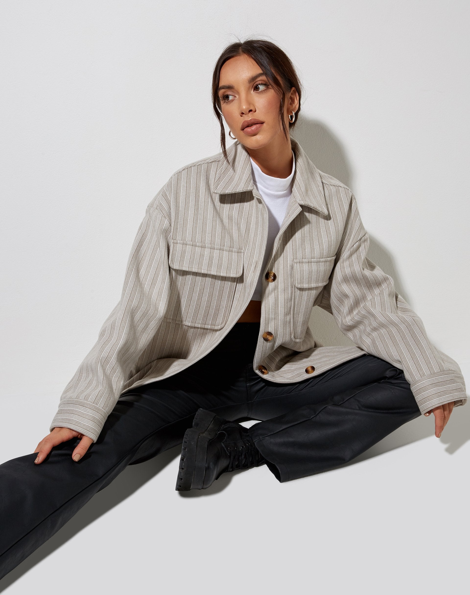 Image de Marcella Shirt in Stripe Tonal Grey