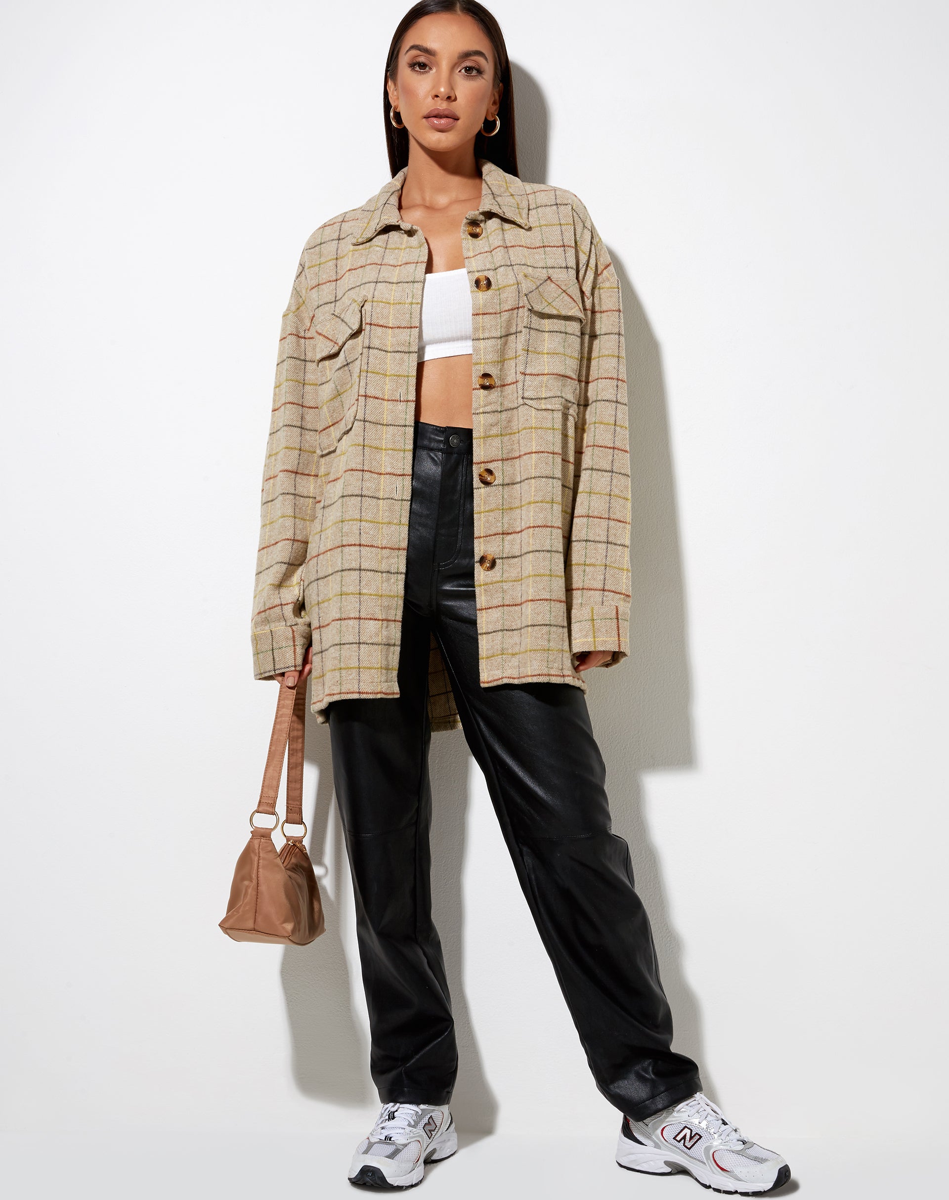 Image de Marcella Shirt in Check Brown Yellow Green