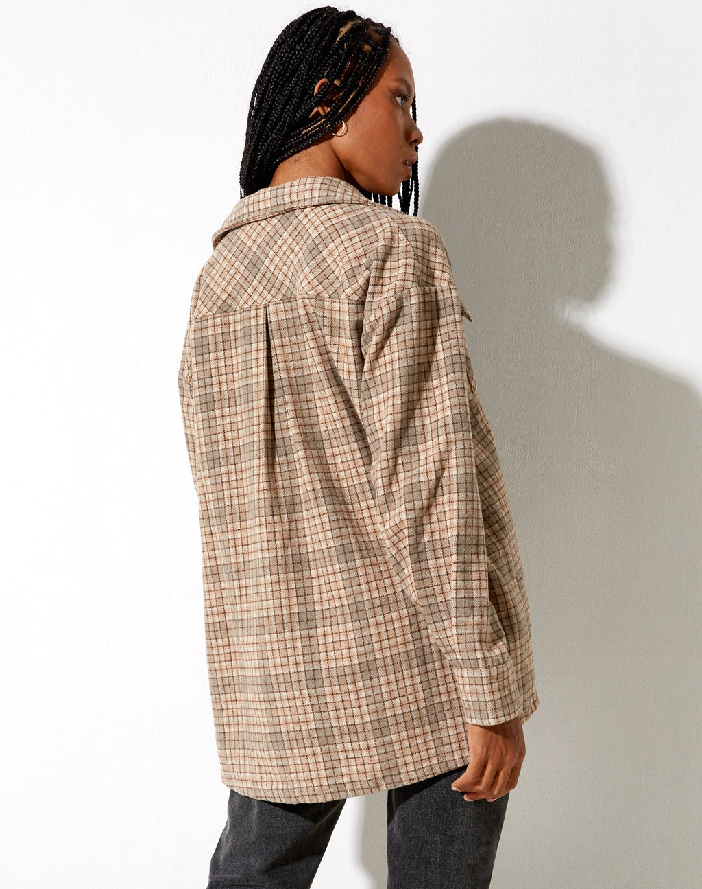 Chemise Marcella, en gris tanné marron