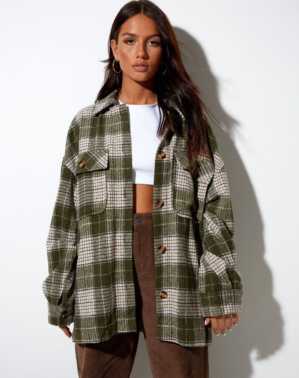 Chemise Marcel à carreaux vert clair