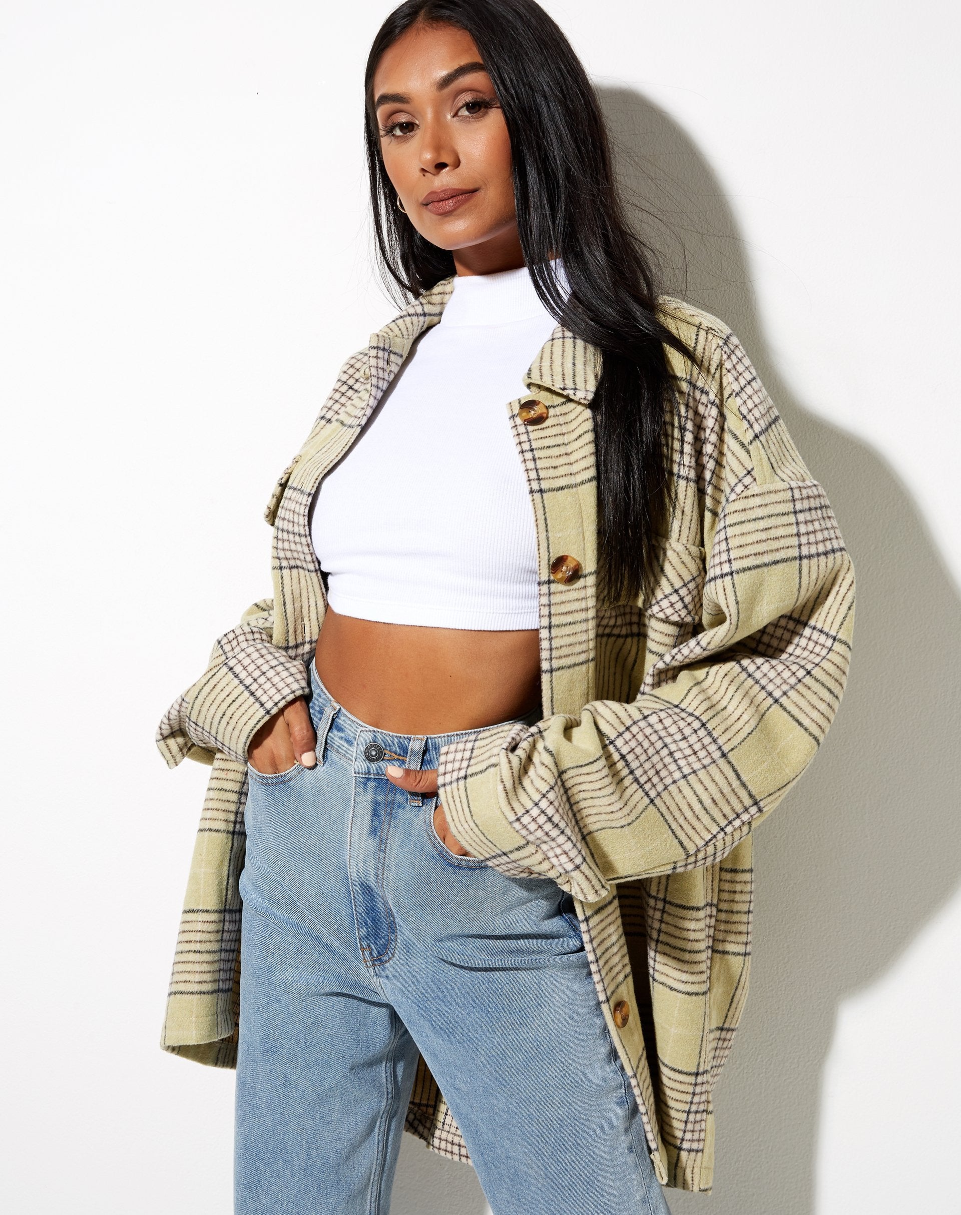 Image de Marcella Shirt in Check Sage Brown Black