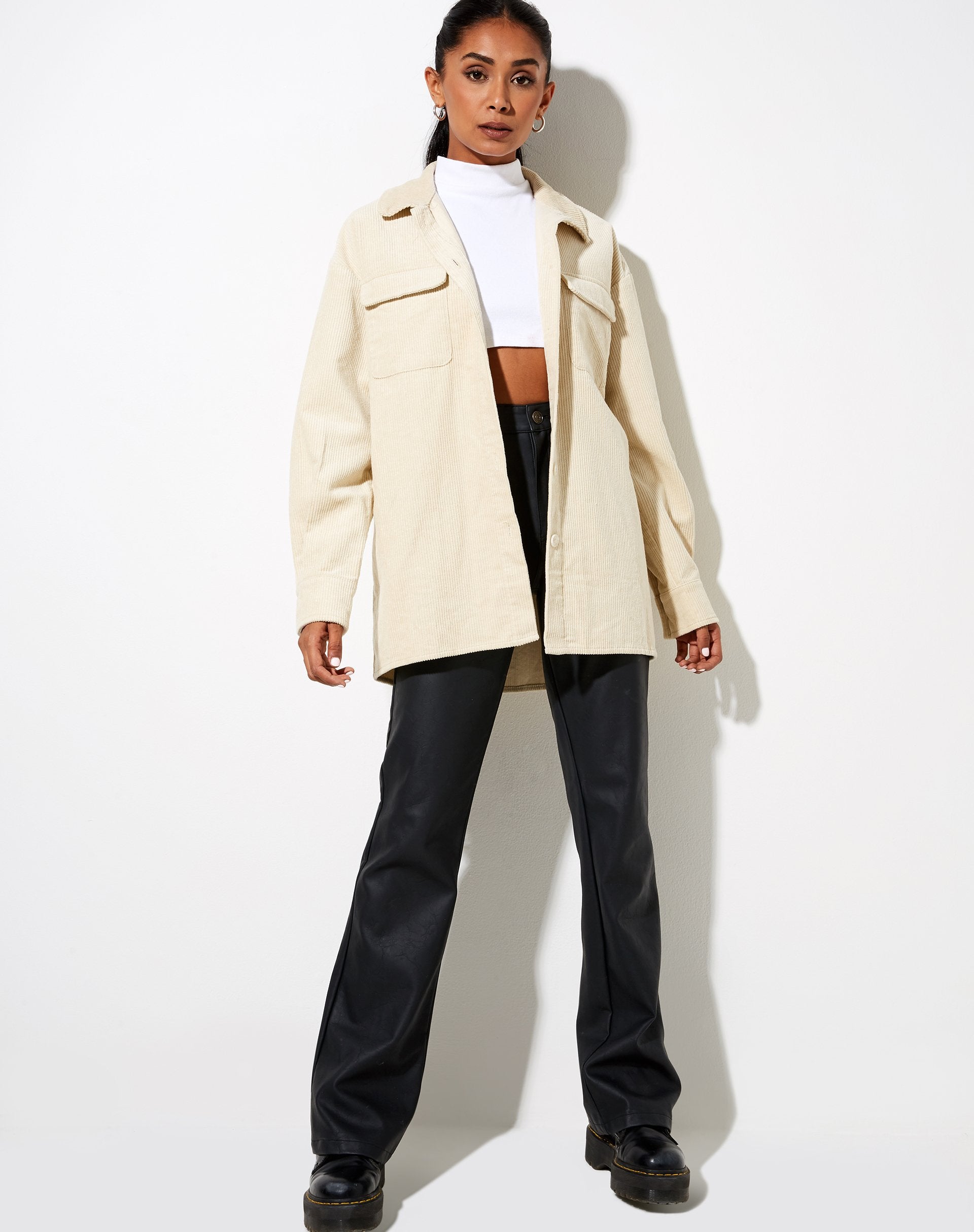 Image de Marcy Shirt in Corduroy Tan