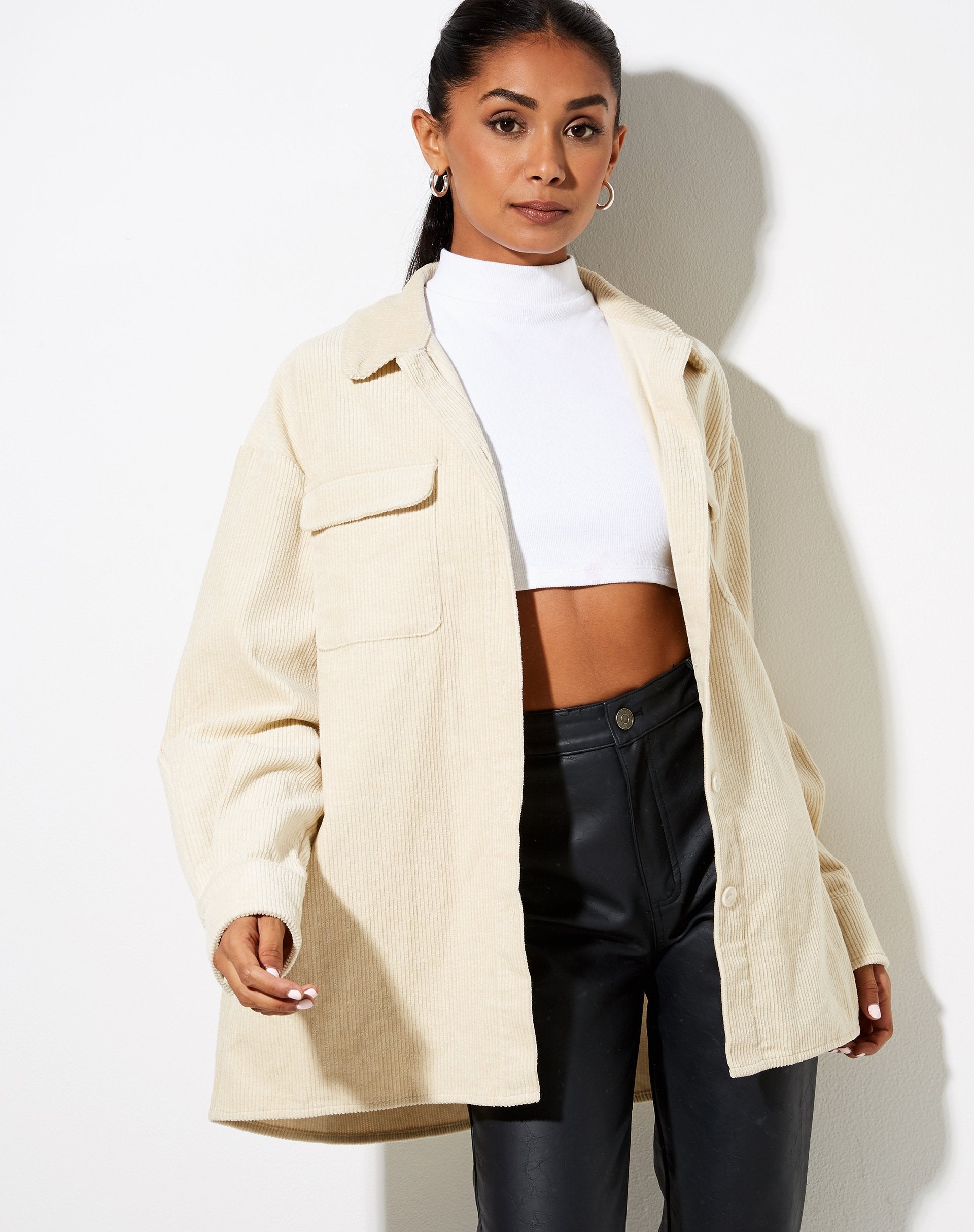 Image de Marcy Shirt in Corduroy Tan