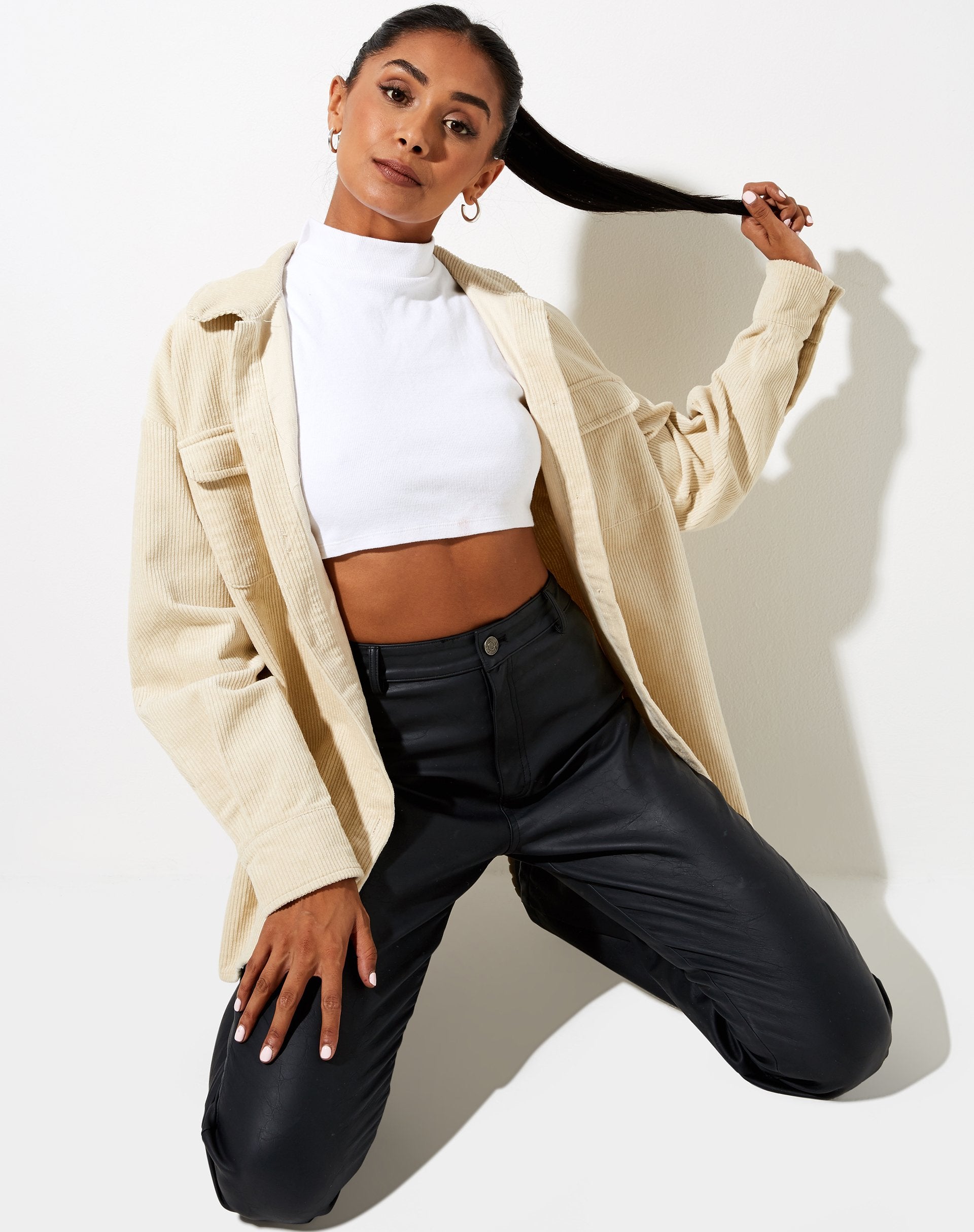 Image de Marcy Shirt in Corduroy Tan