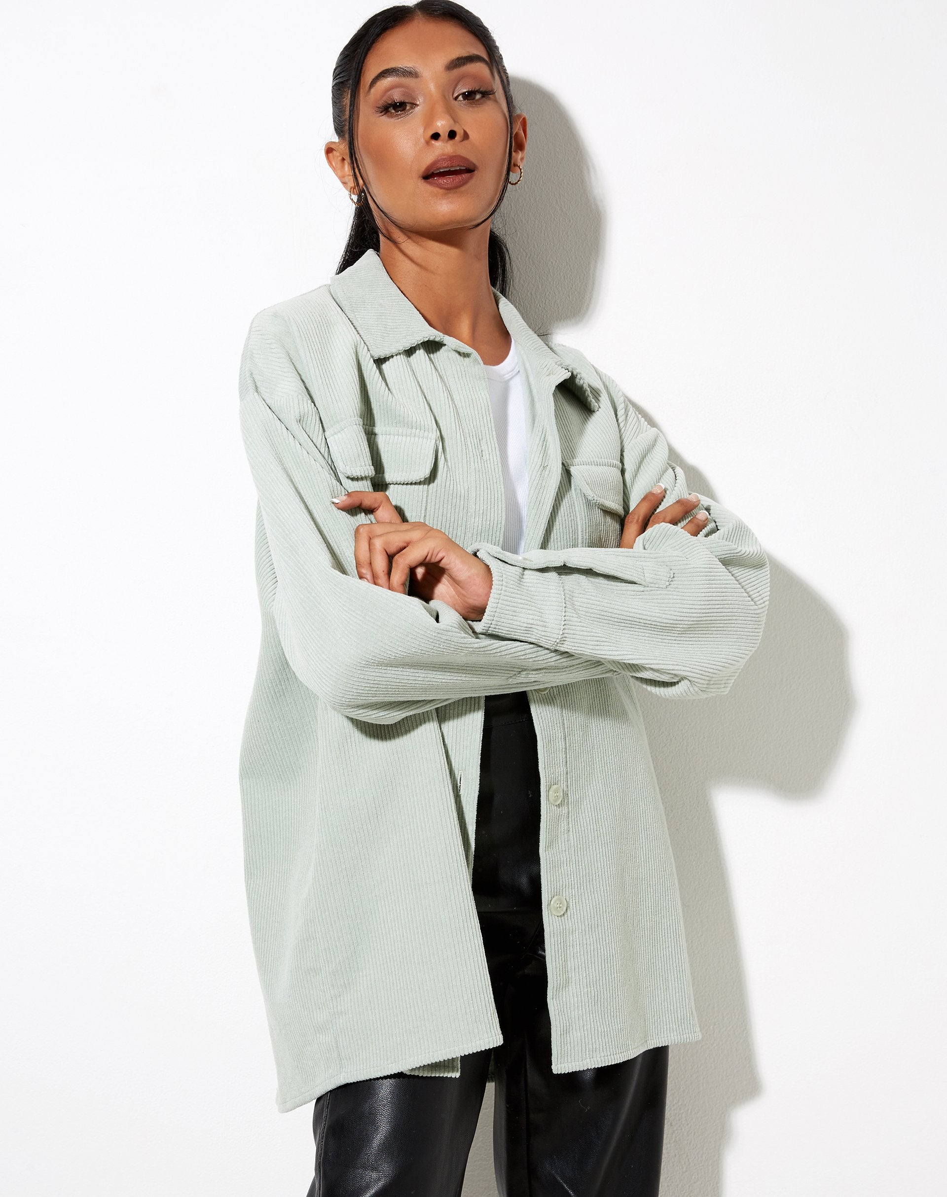 Image de Marcy Shirt in Corduroy Washed Blue
