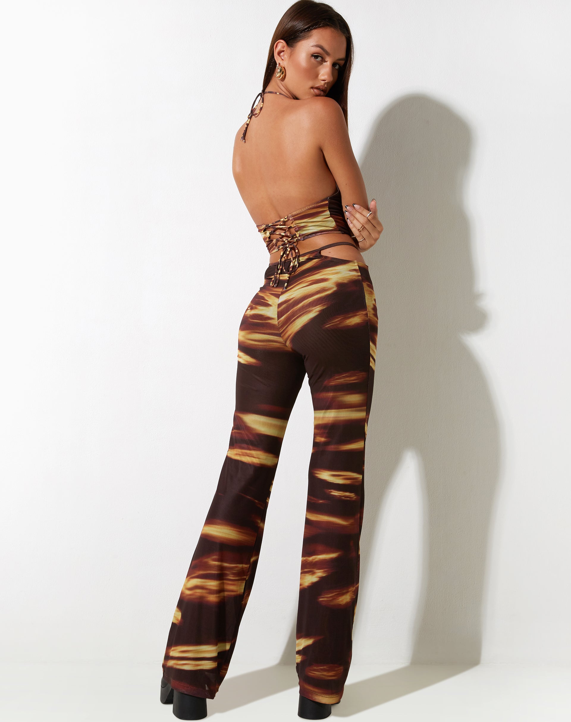Image de marque de MOTEL X IRIS Mares Flare Trouser in Bleach Drip