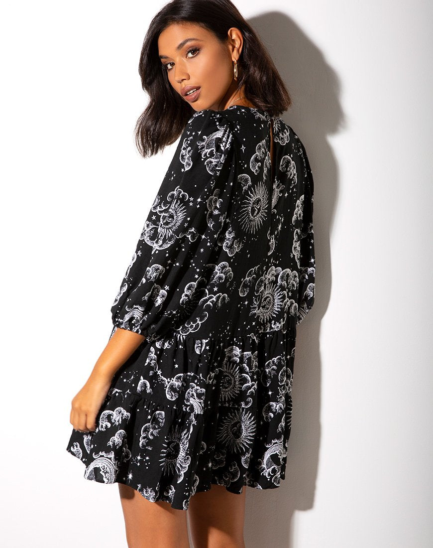 Image de Mareta Tea Dress in Night Sky Black