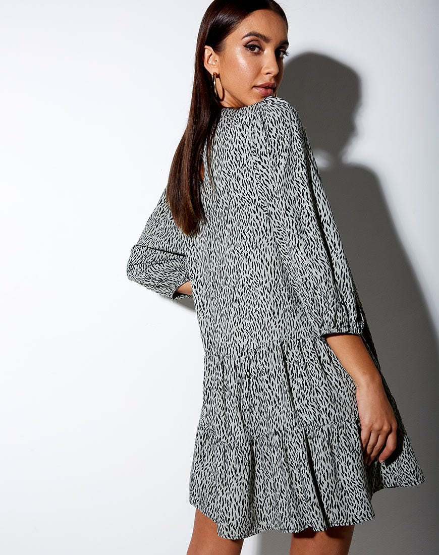 Robe de thé Mareta en mini Jaguar