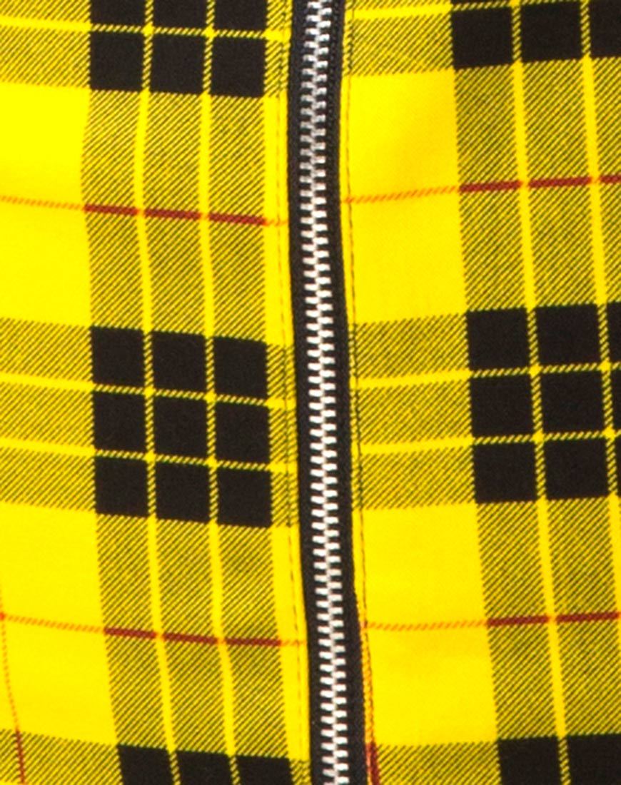 Image de la robe Maretha à carreaux d'hiver jaune