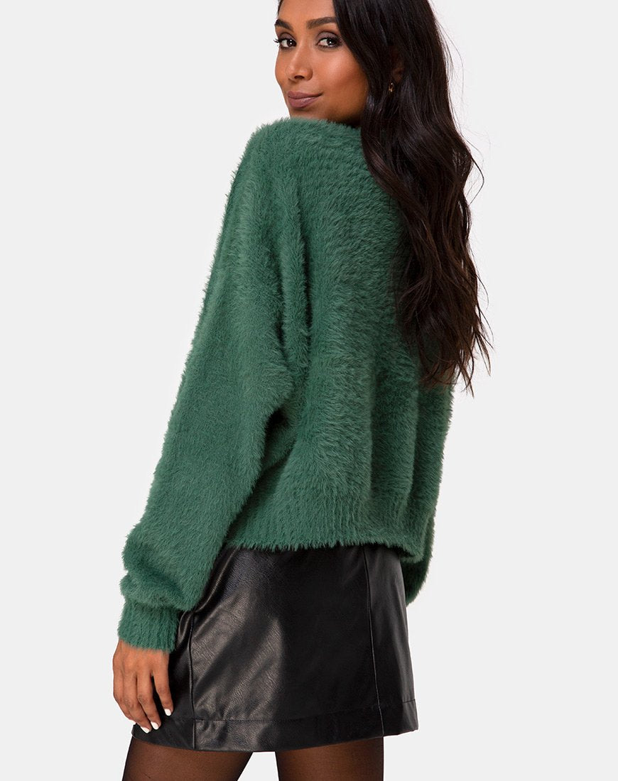 Pull Margo en tricot vert forêt