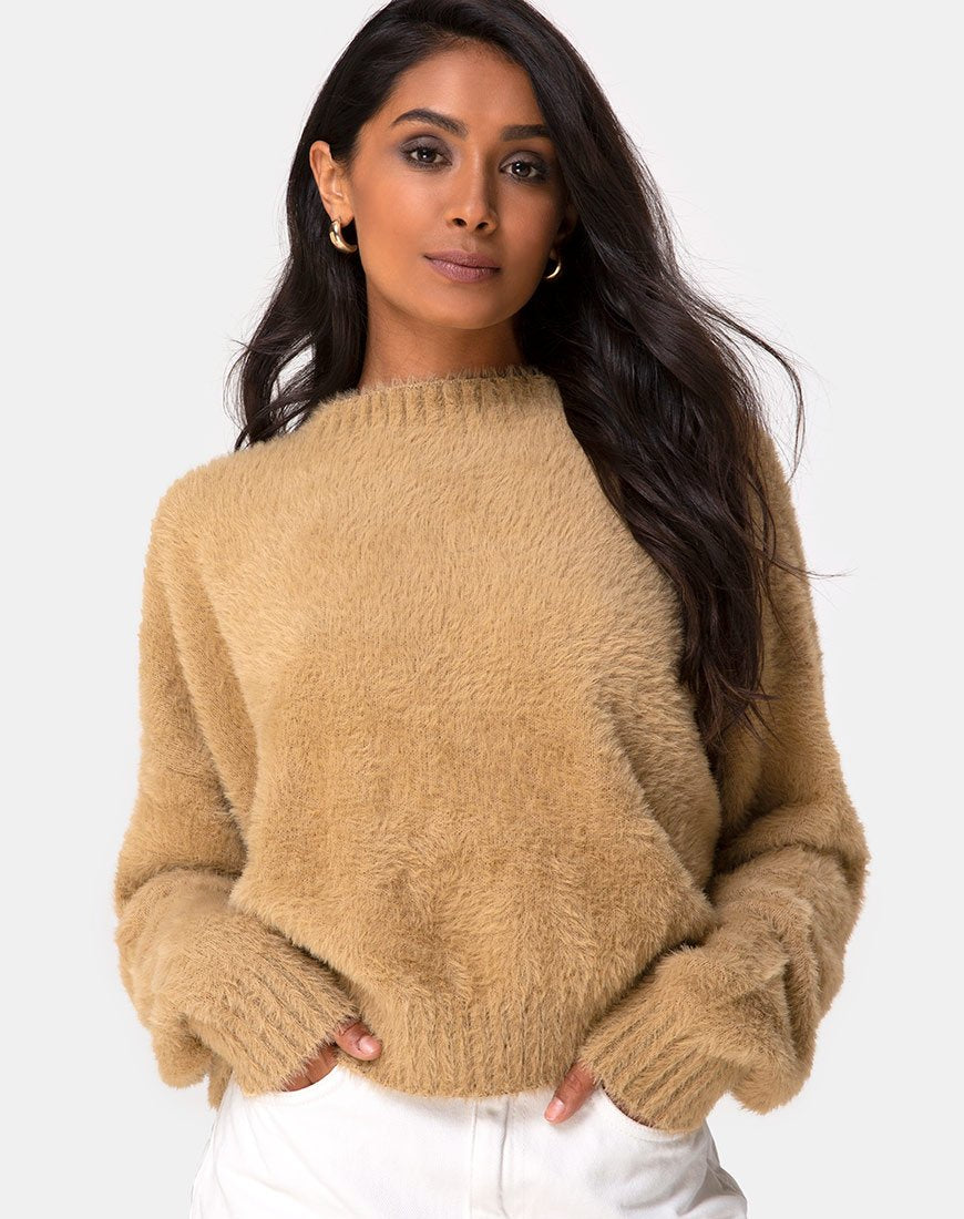 Pull Margo en tricot taupe
