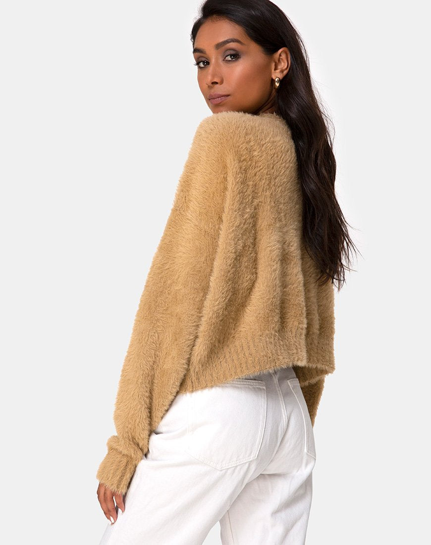 Pull Margo en tricot taupe